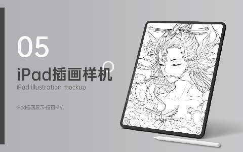 【深灰】iPad插画展示样机