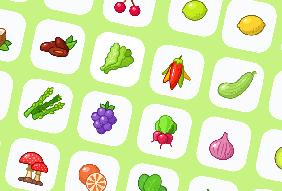 64个蔬菜水果图标设计