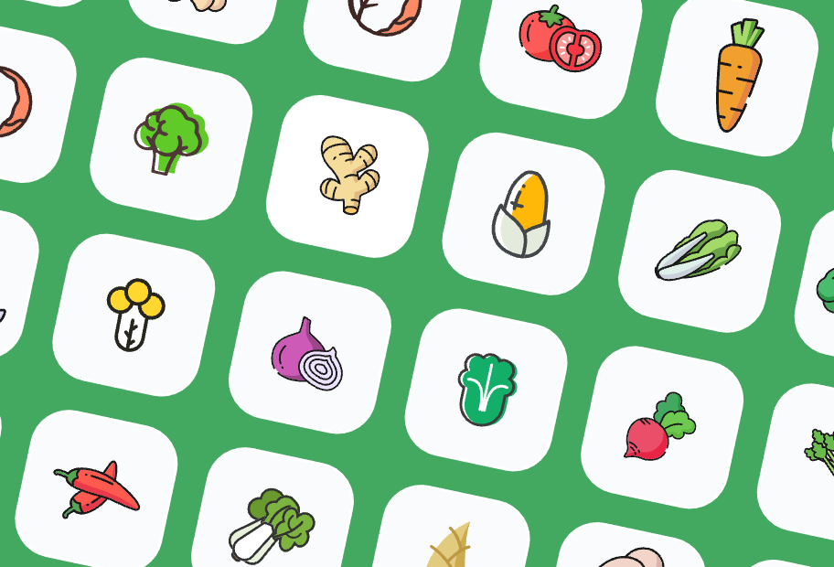 蔬菜食物图标分享